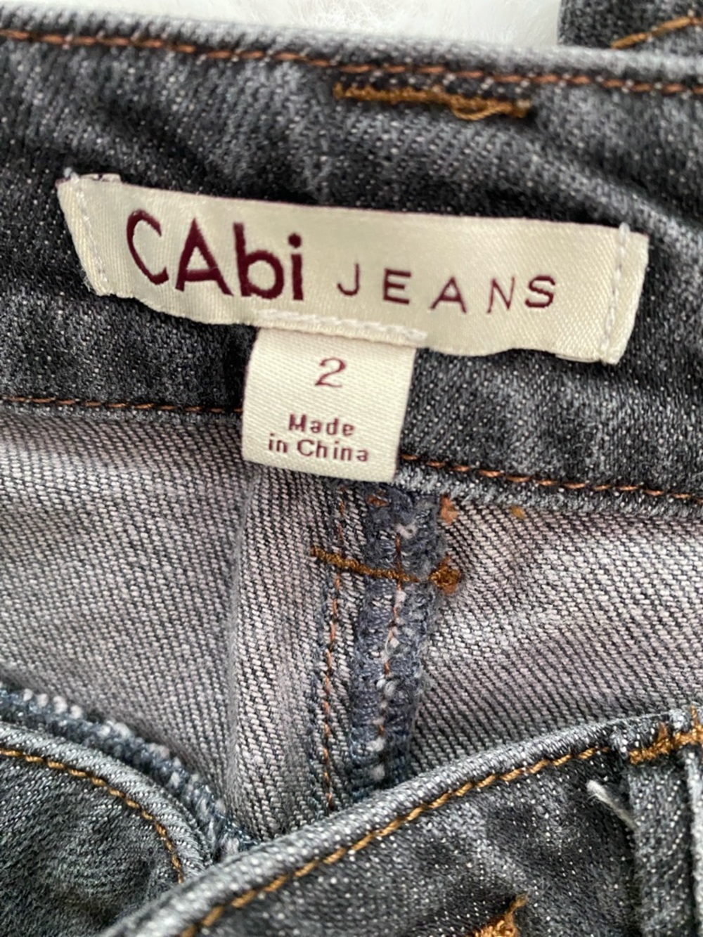 CAbi Mid-Rise Slim Jeans - Charcoal. Size 2 - Picture 2 of 11